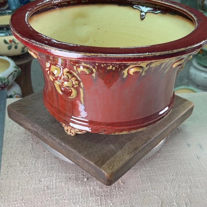 泳坤堂石湾盆不*侯陶瓷