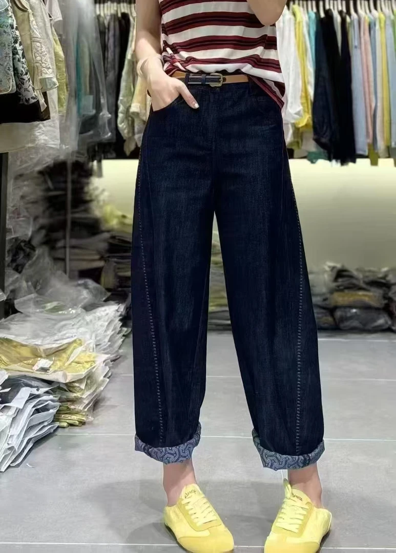 名媛家时尚精品欧货高版本牛角裤