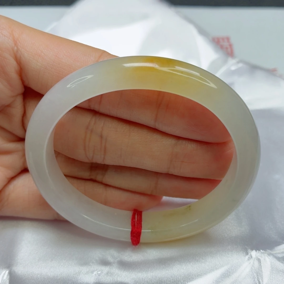 未镶嵌手镯翡翠老坑54贵妃冰胶蜜糖黄016