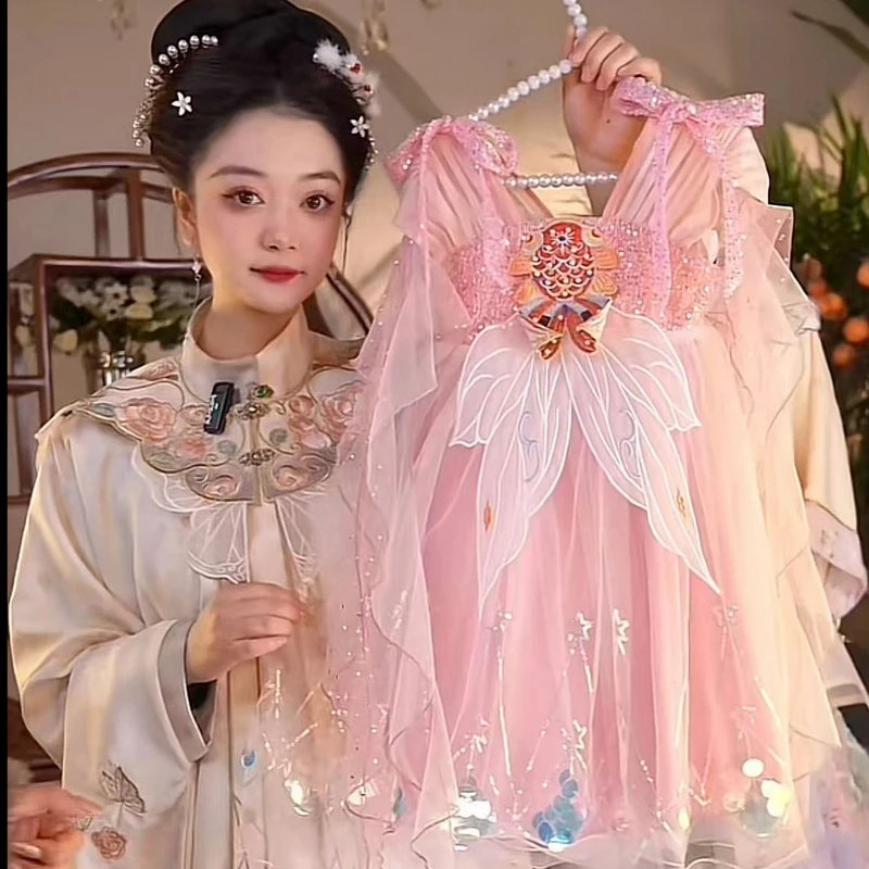 童绣阁【桃夭】2025新款女童国风仙气中国风夏季汉服2527