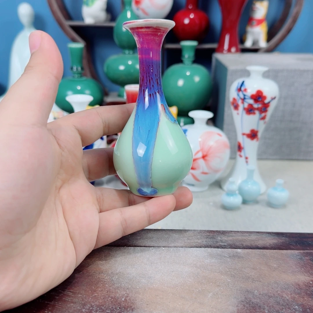 陶瓷手工小花器摆件