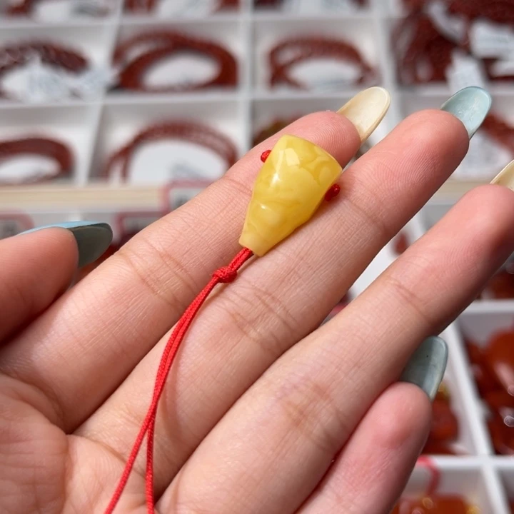 蜜蜡未镶嵌手链三通10mm