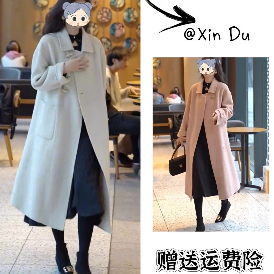 2025秋冬季新款时尚显瘦气质女士网红洋气风衣百搭款D24135