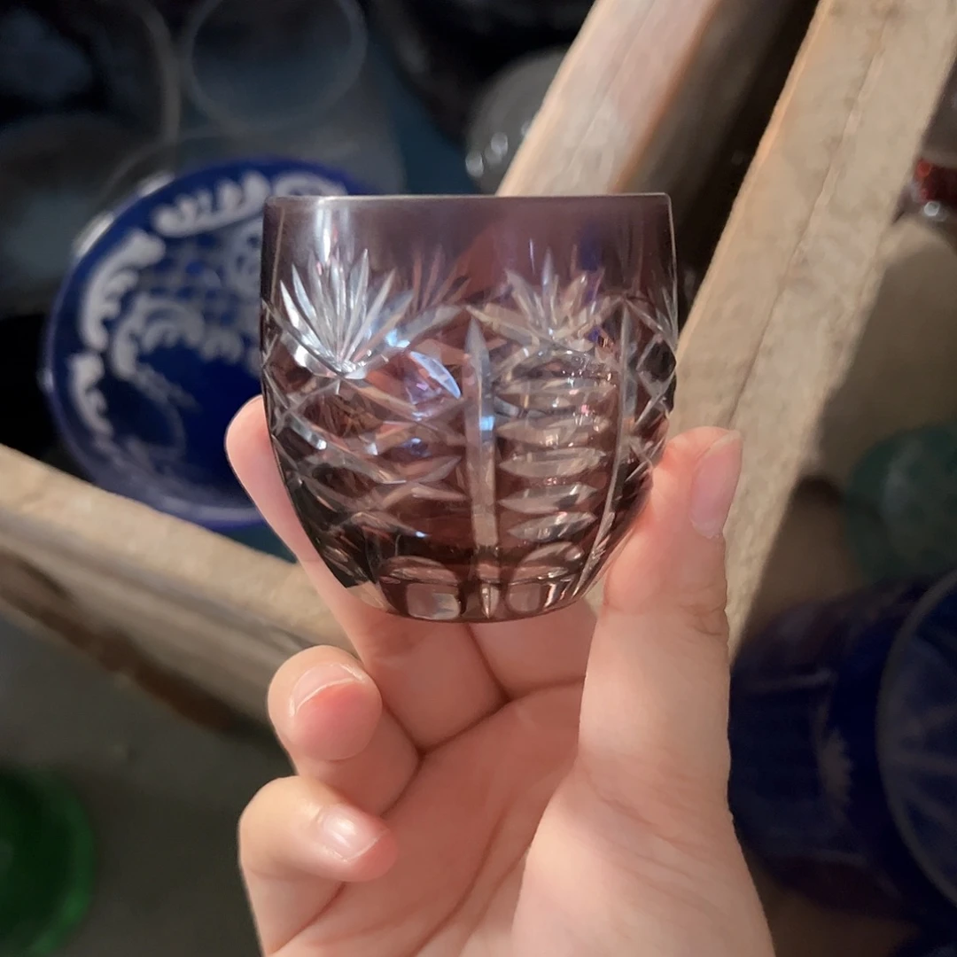 水晶玻璃高脚款微瑕一个