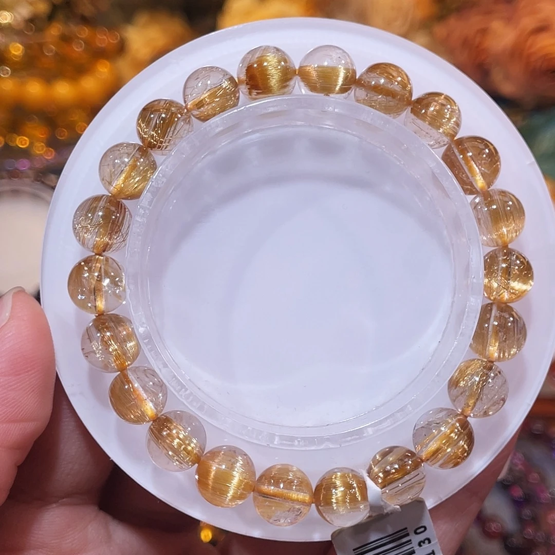 未镶嵌手串发晶金发钛金8+