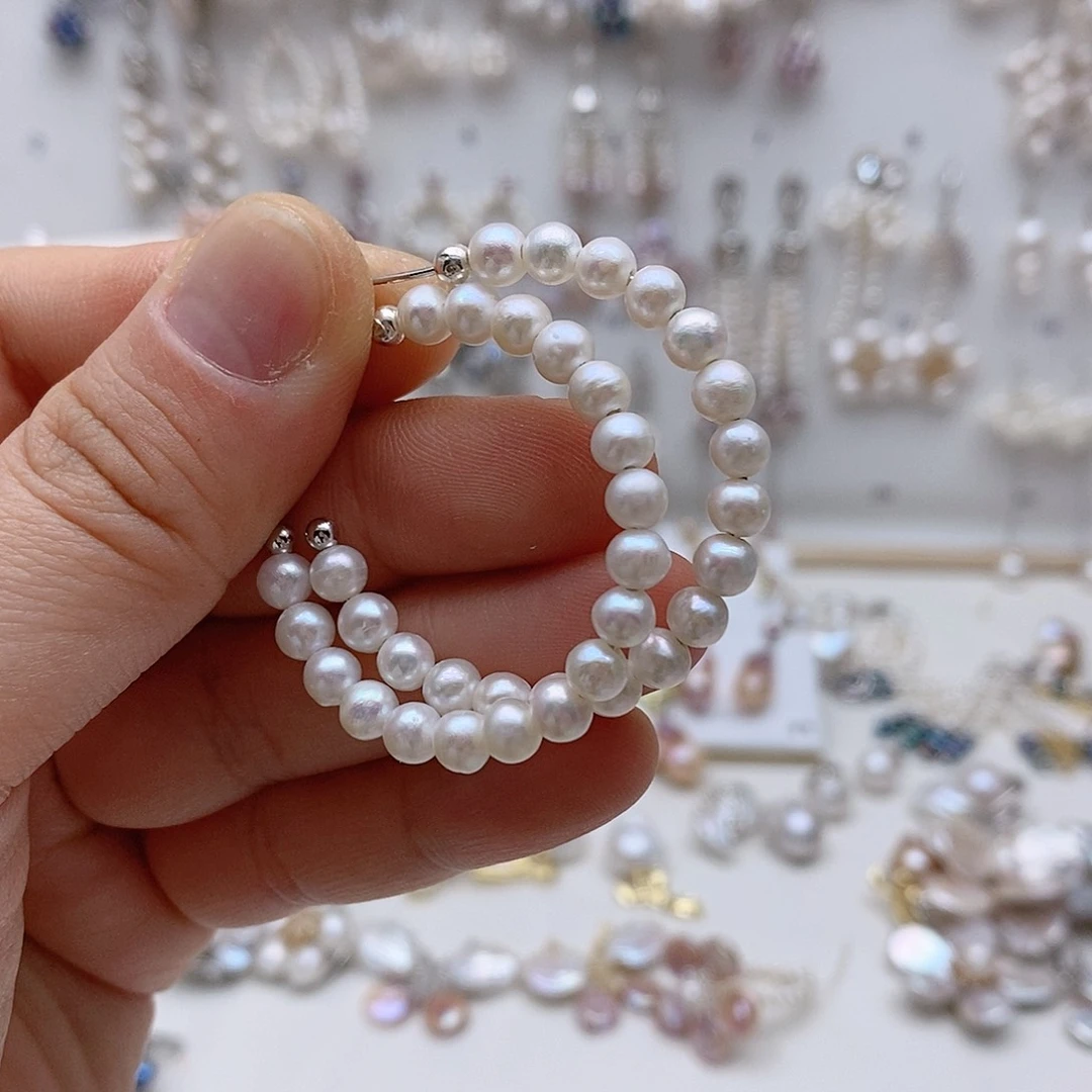 耳饰未镶嵌淡水珍珠