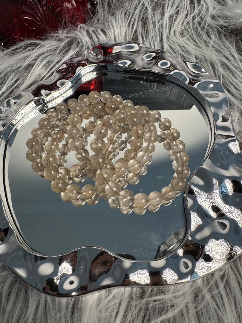 金发晶10m手串 天然水晶