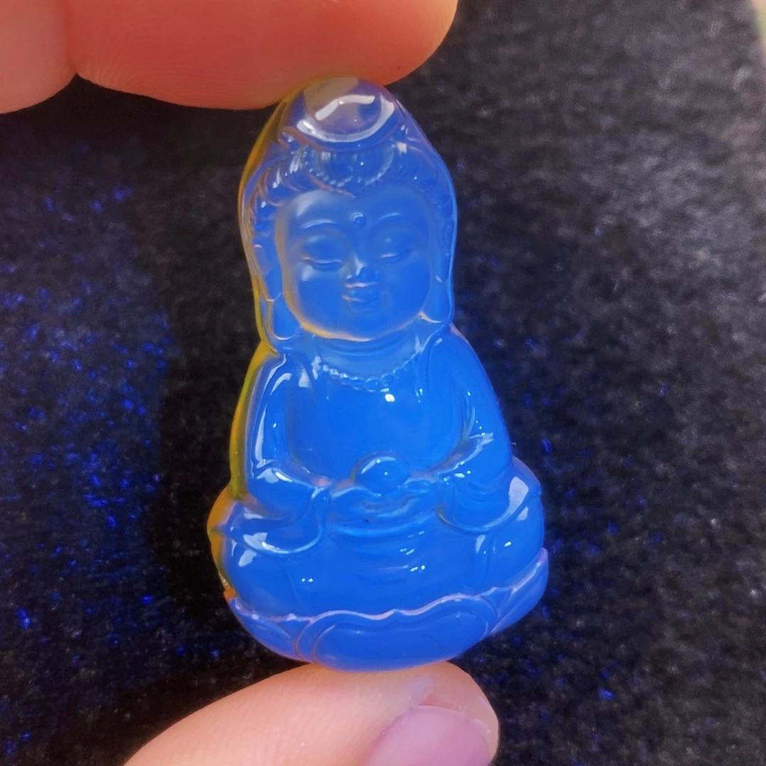 【闪购商品】未镶嵌吊坠(不含链)蓝珀蓝珀雕刻件