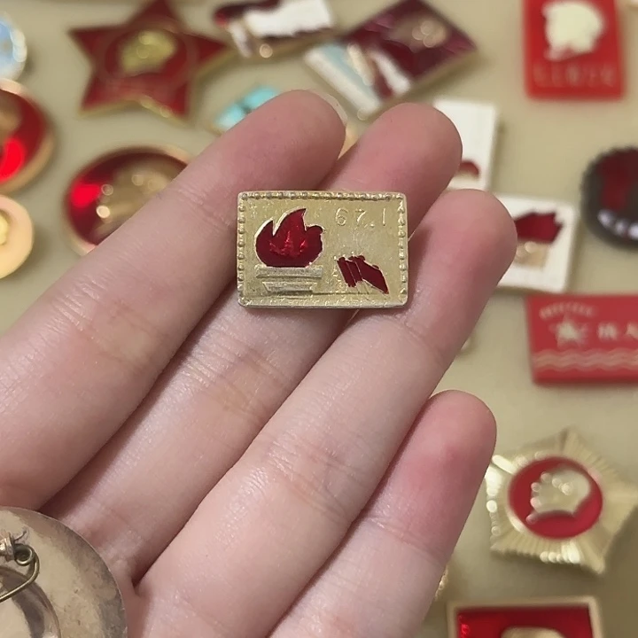 椰***t红色收藏直播像章