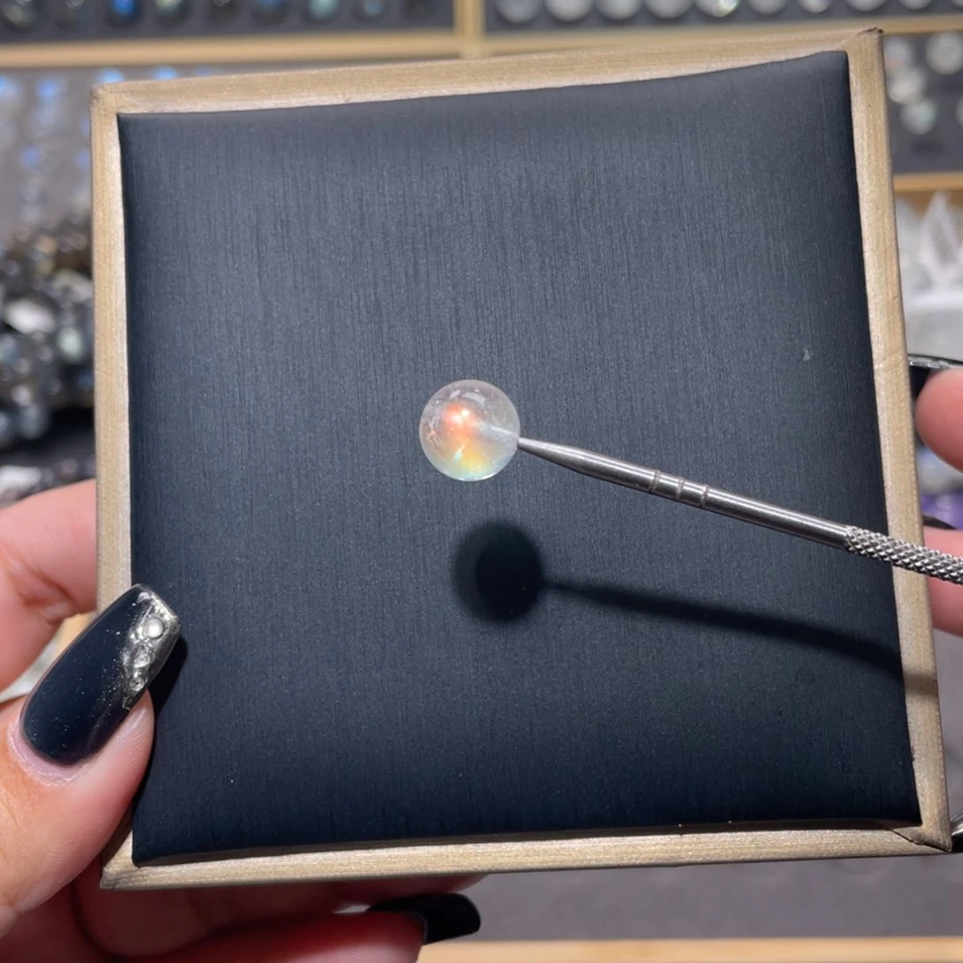 手链未镶嵌长石ᴹ****°马岛幻彩月光石单珠9.9mm