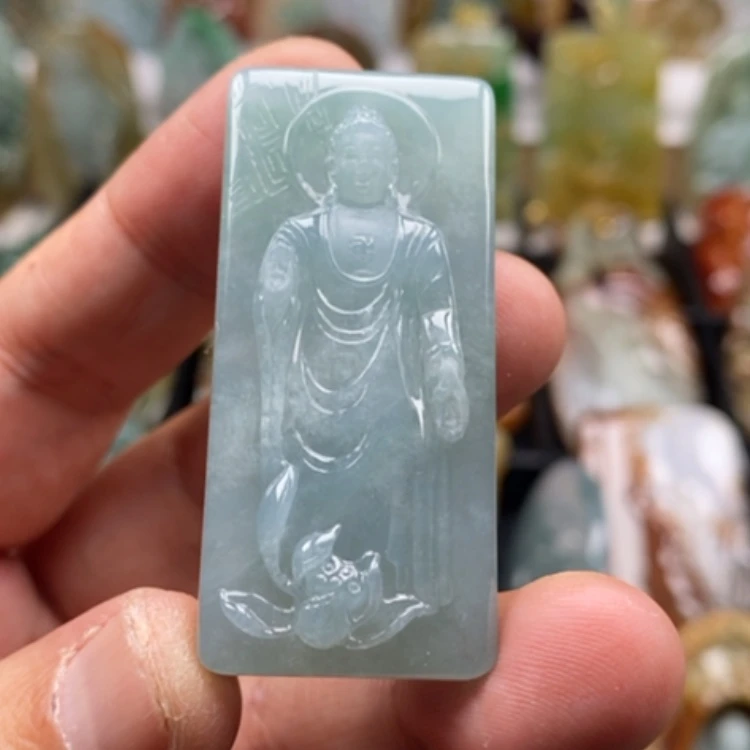 【闪购商品】翡翠颈饰未镶嵌缅甸翡翠A货吊