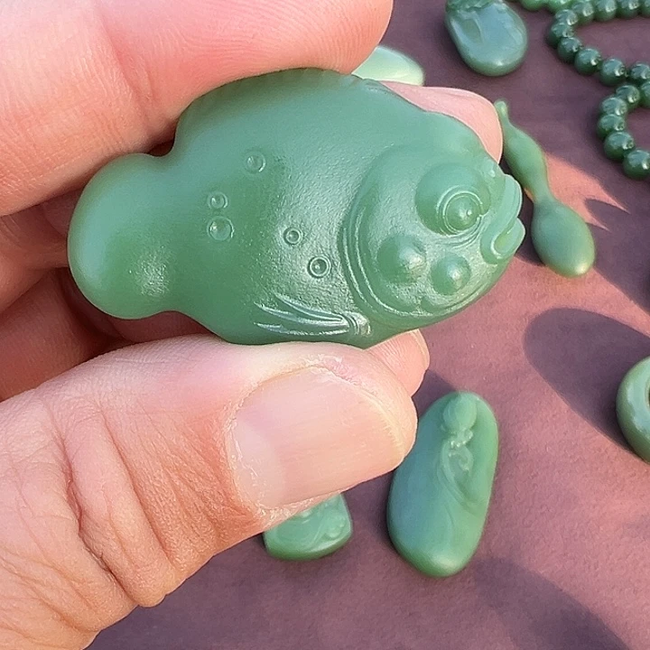 和田玉（碧玉）未镶嵌吊坠(不含链)