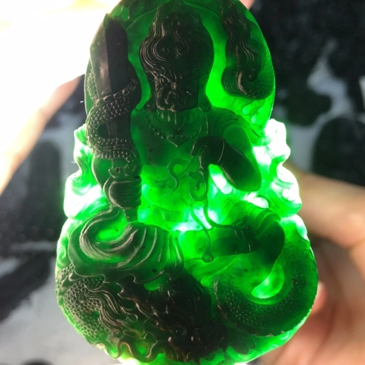 定制翡翠未镶嵌不动明王
