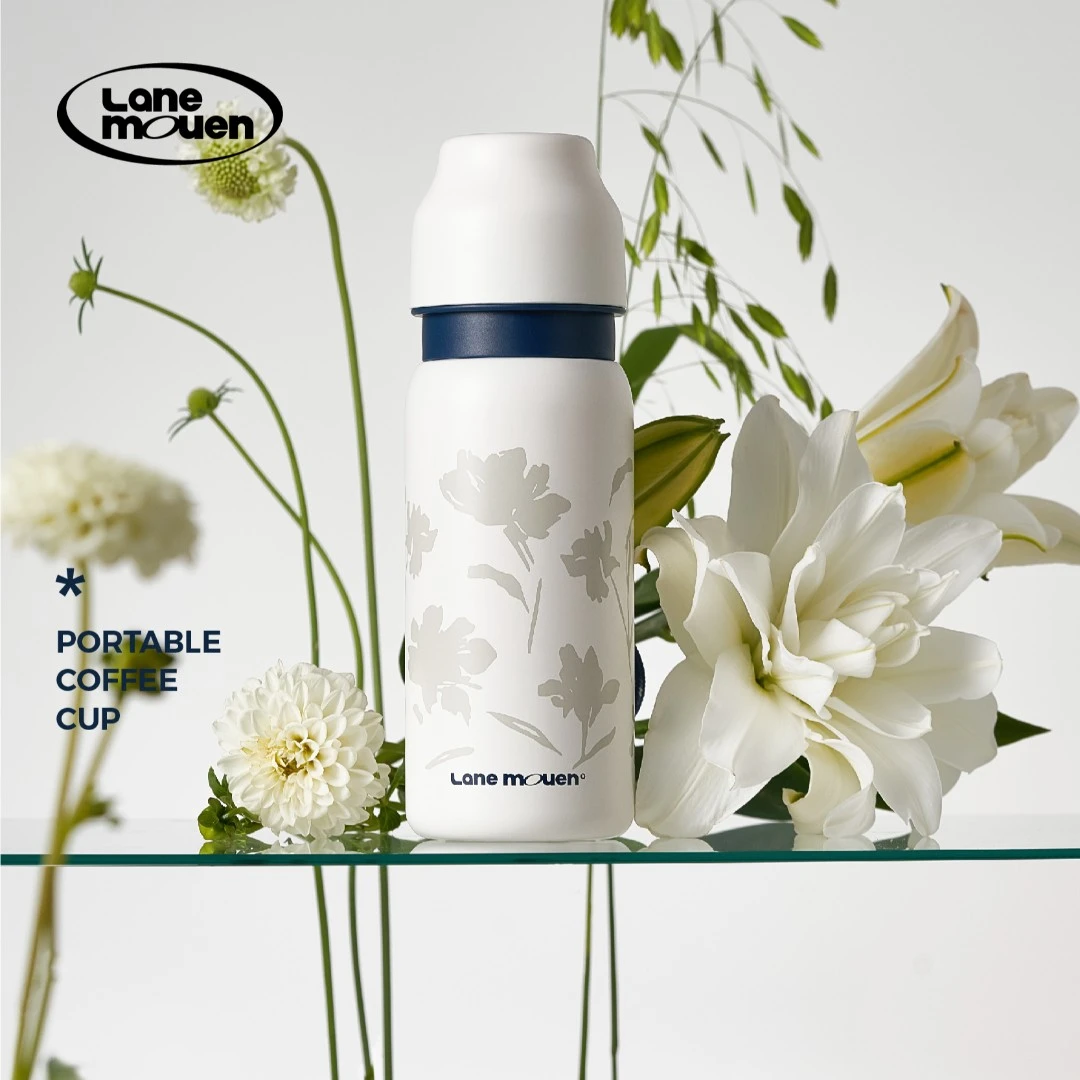览萌Lane Mouen大容量保温杯316L不锈钢男女生高颜值水杯生日礼物