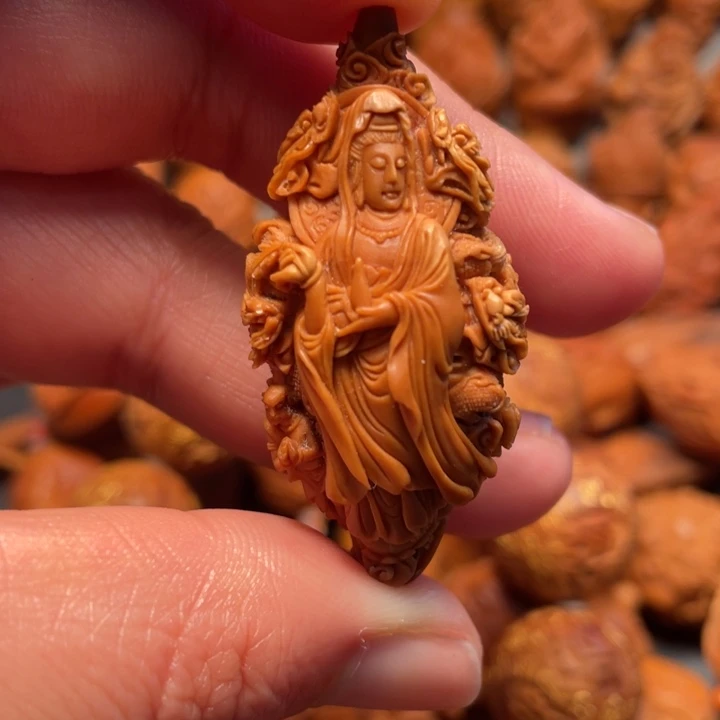 【闪购商品】橄榄核手串/手链九龙观音。