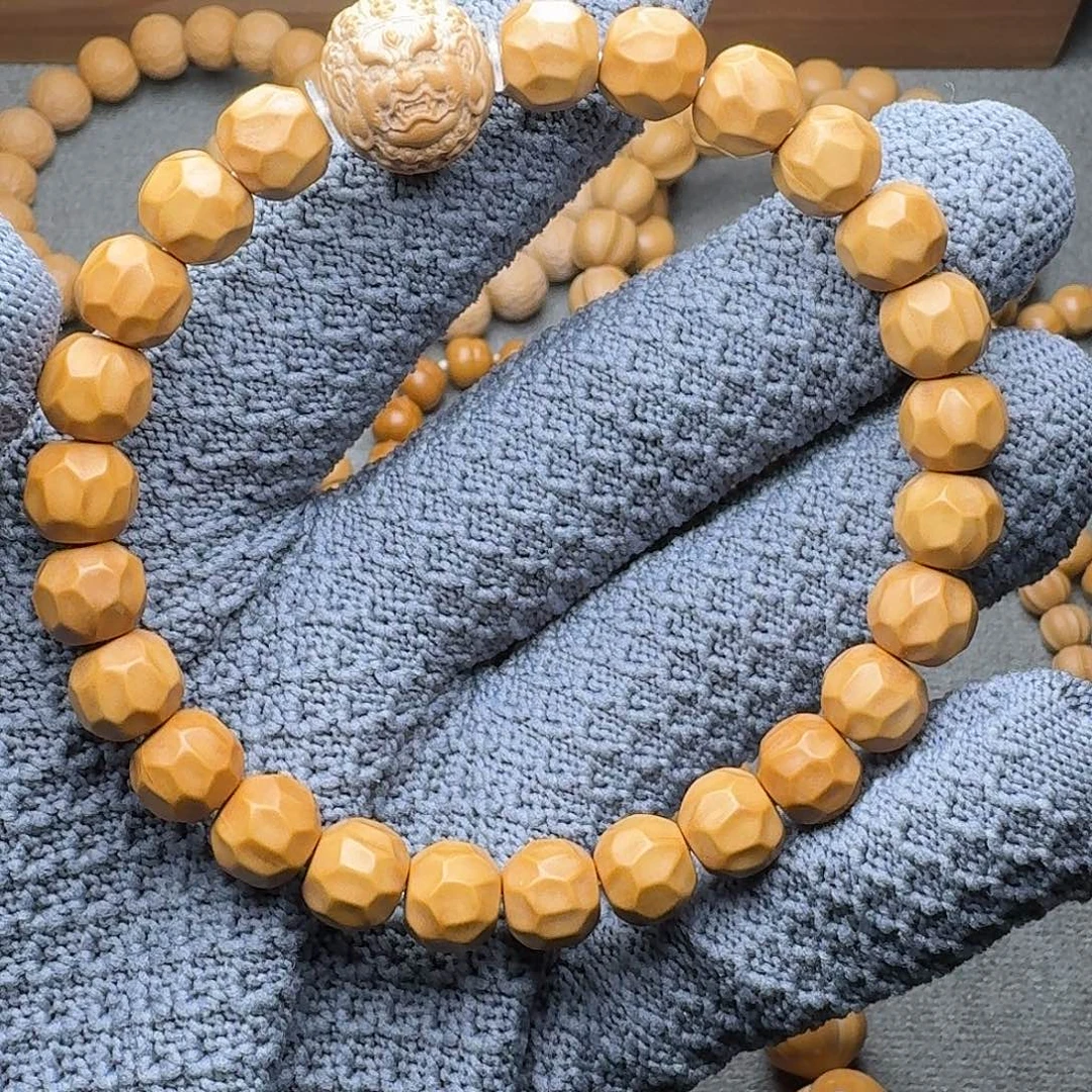 手串猴头核桃黑金无相9mm