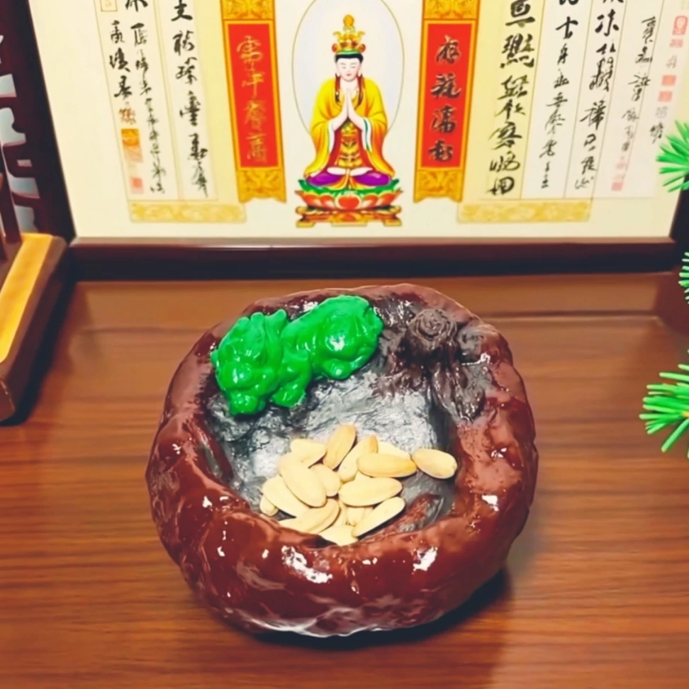 创意貔貅烟灰缸石头招财茶桌客厅茶几高挡送礼貔貅招财摆件烟灰缸