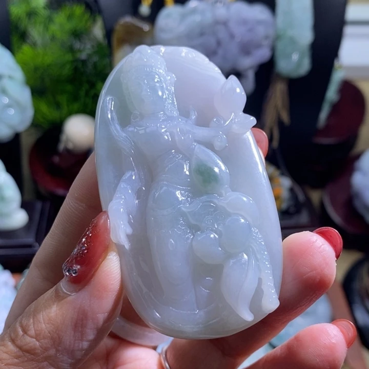 【闪购商品】颈饰未镶嵌翡翠靖**开观音