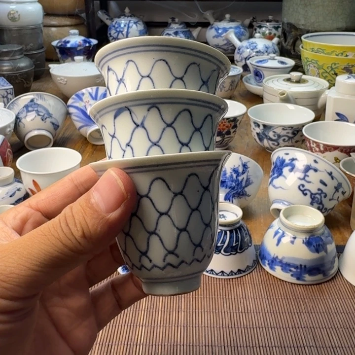 青花瓷器杯子茶具