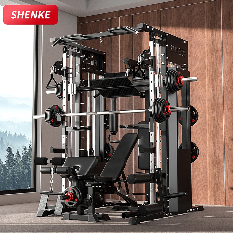 史密斯机家用飞鸟龙门架多功能深蹲一体腿屈伸综合训练器健身器材