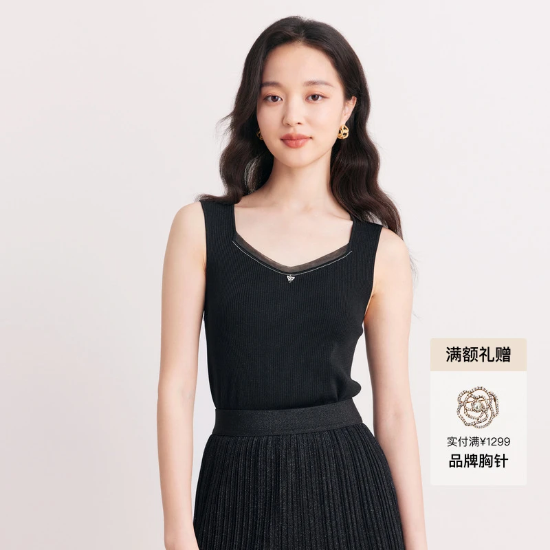 珂莱蒂尔新款遮肚子显瘦百搭设计感针织衫KG00295V0