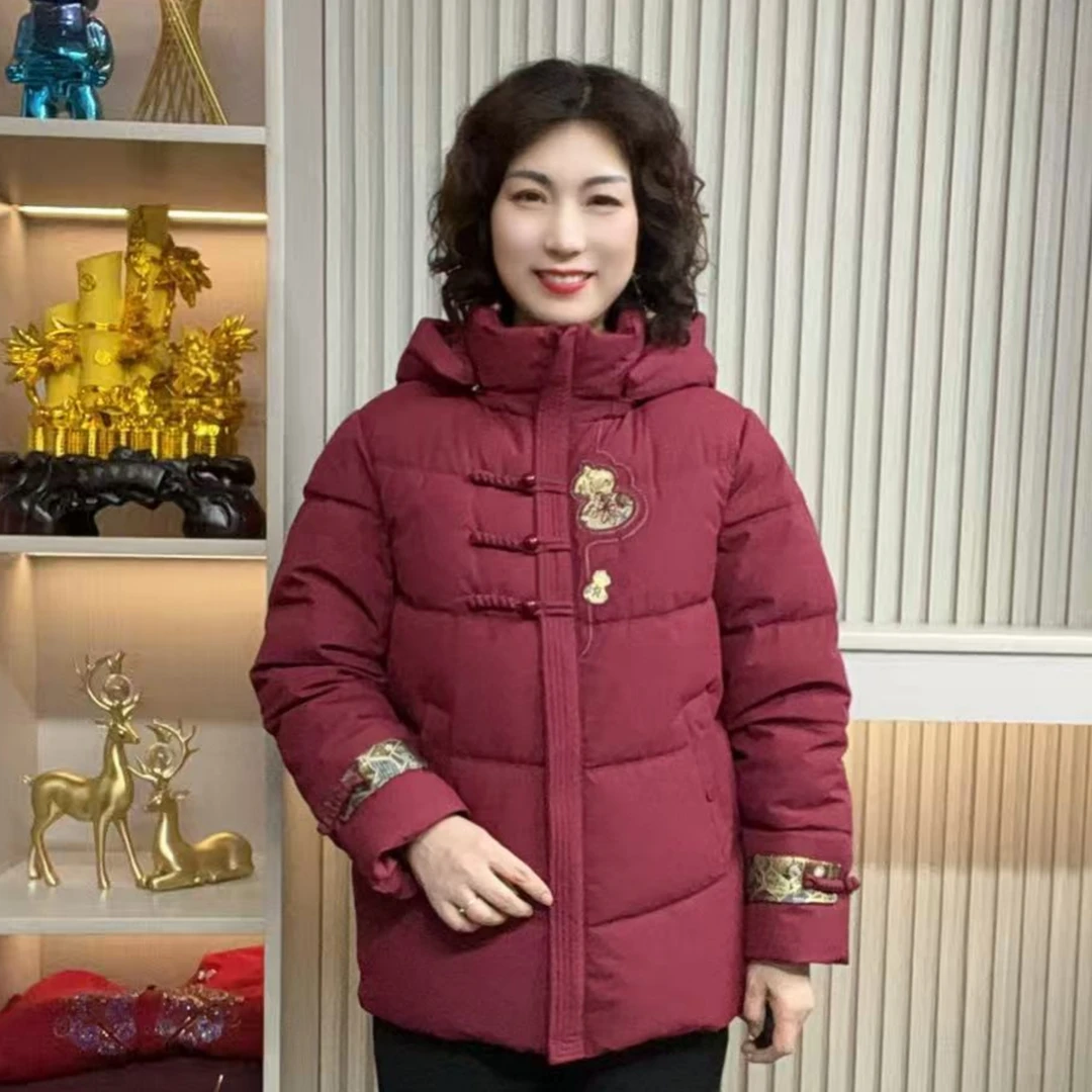 妈妈装流光欧若拉流行时尚潮牌女装宽松冬装外套棉服棉衣百搭长袖