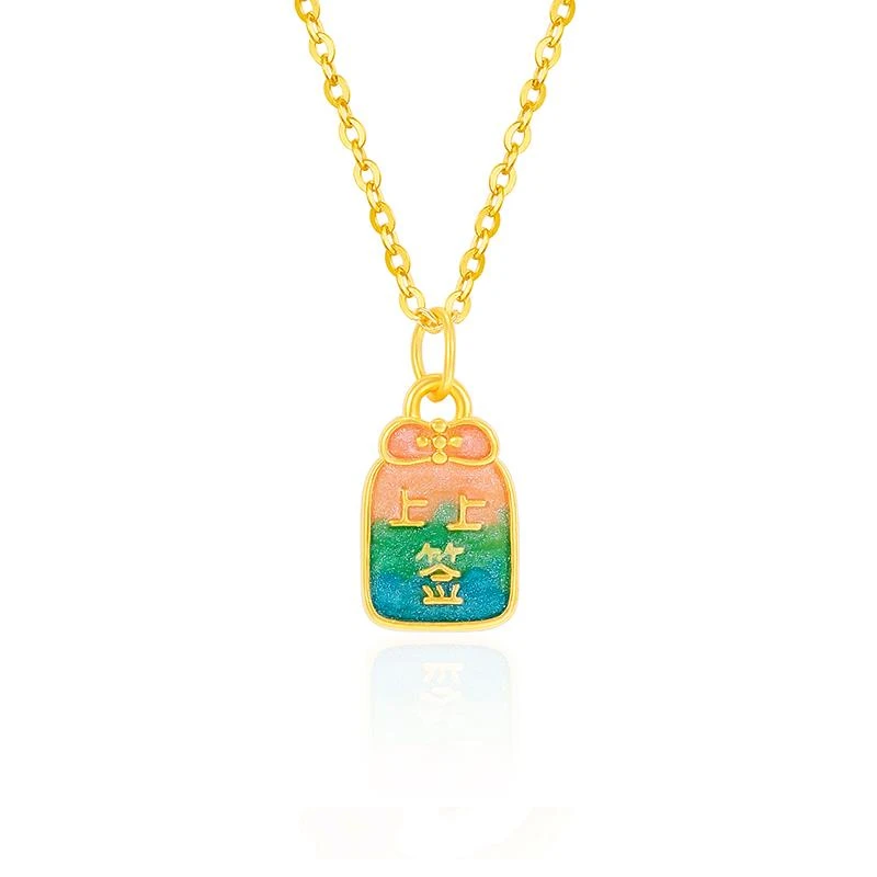 【晓韵专享】足金999可爱时尚无氰上上签福气HJD869