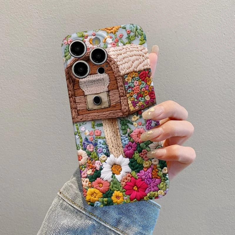 创意花丛复古邮箱适用于苹果16苹果菲林手机壳华为oppo小米vivo套