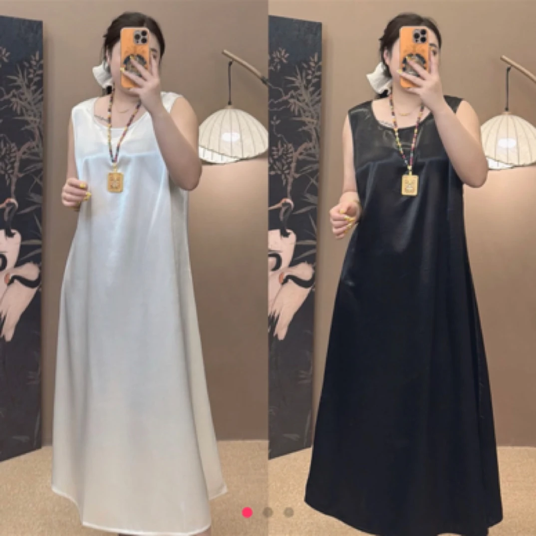 8102极简风贵妇醋酸坎裙