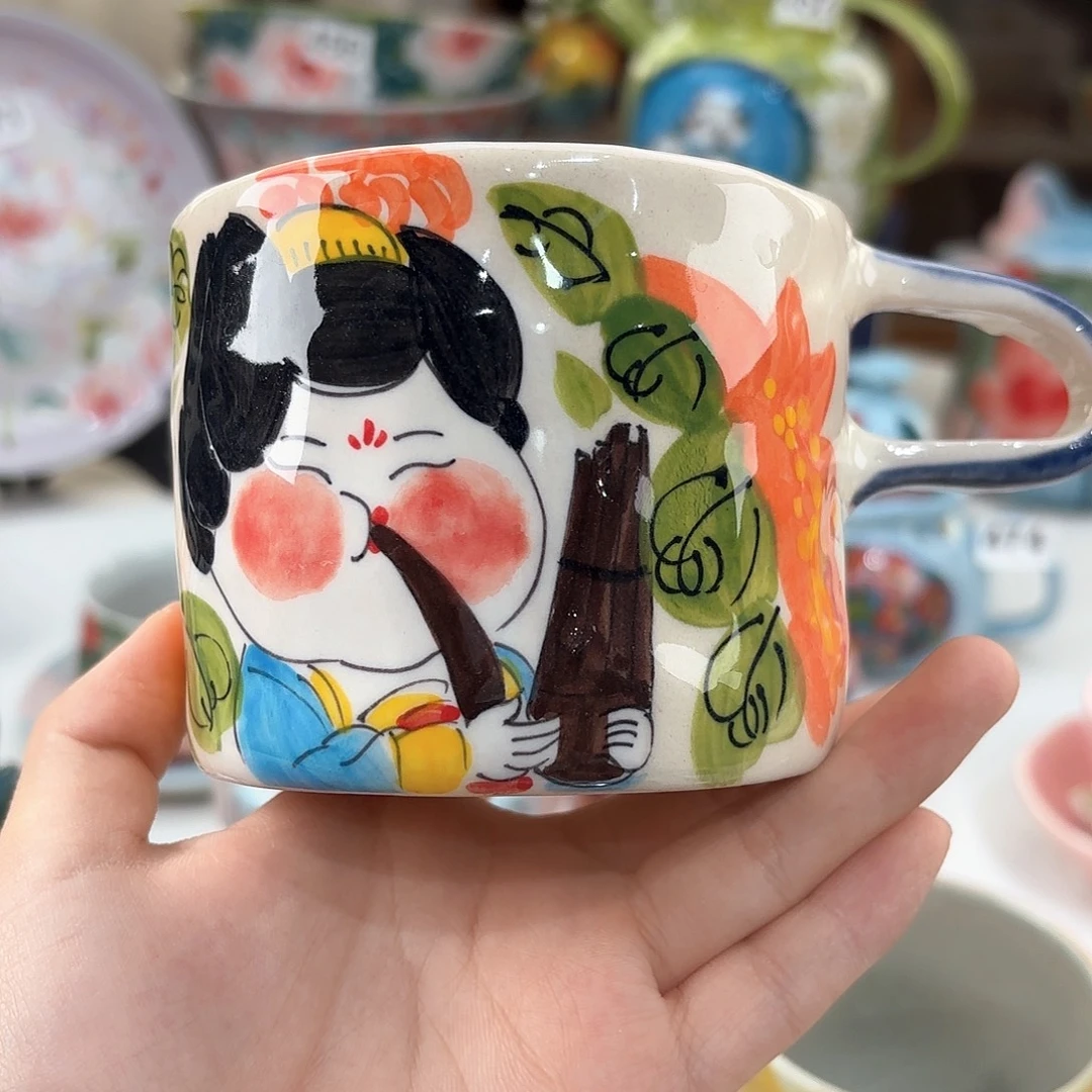 景德镇手绘高温釉下彩陶瓷茶具