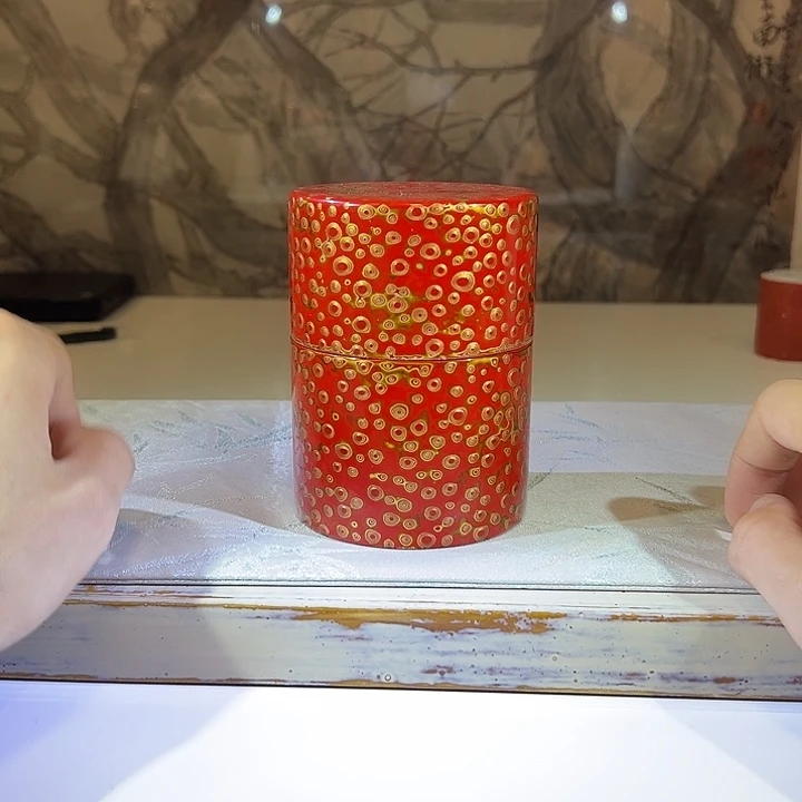 大漆工艺茶叶罐（红）