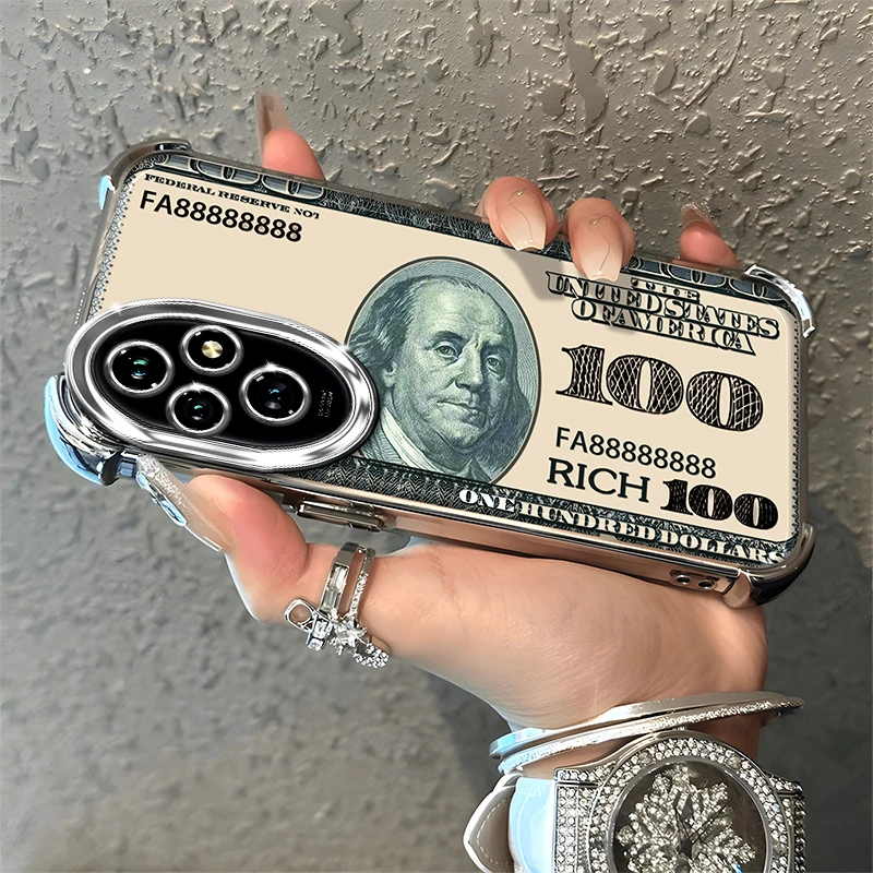 适用于【华为】荣耀200创意老头美金高级感网红电镀防摔手机壳