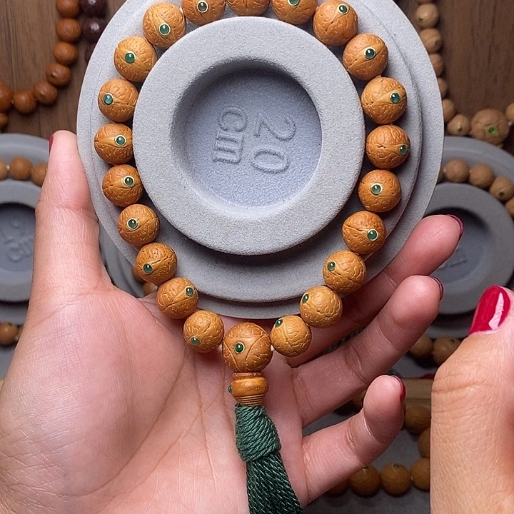 凤眼菩提手串12mm➕绿宝石镶嵌