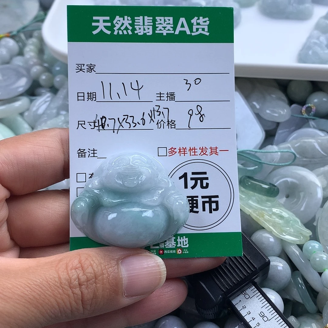 翡翠未镶嵌吊坠(不含链)