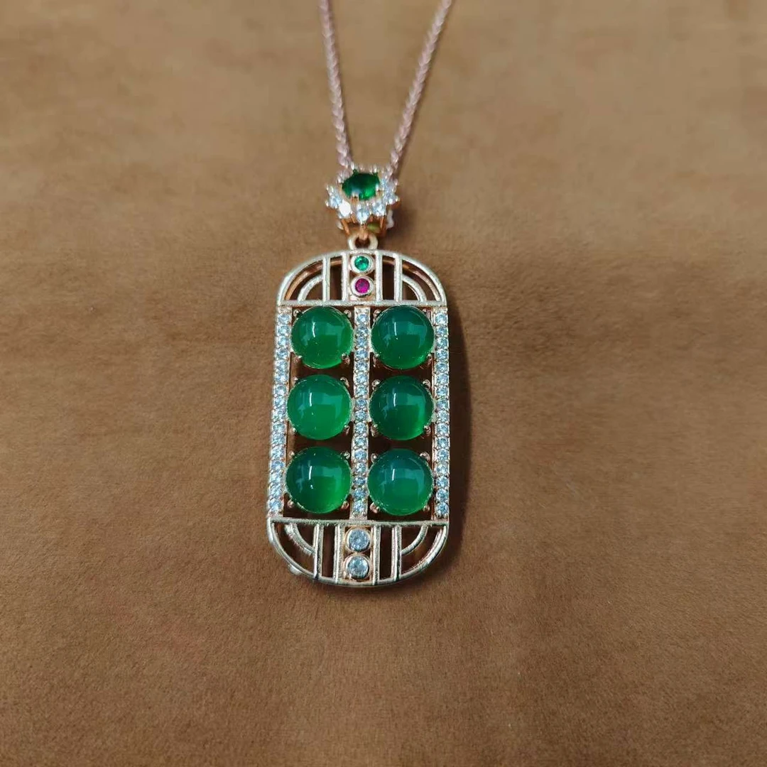 【小七正品】精打细算小算盘玉髓吊坠合金镶嵌赠合金链【YPN157】