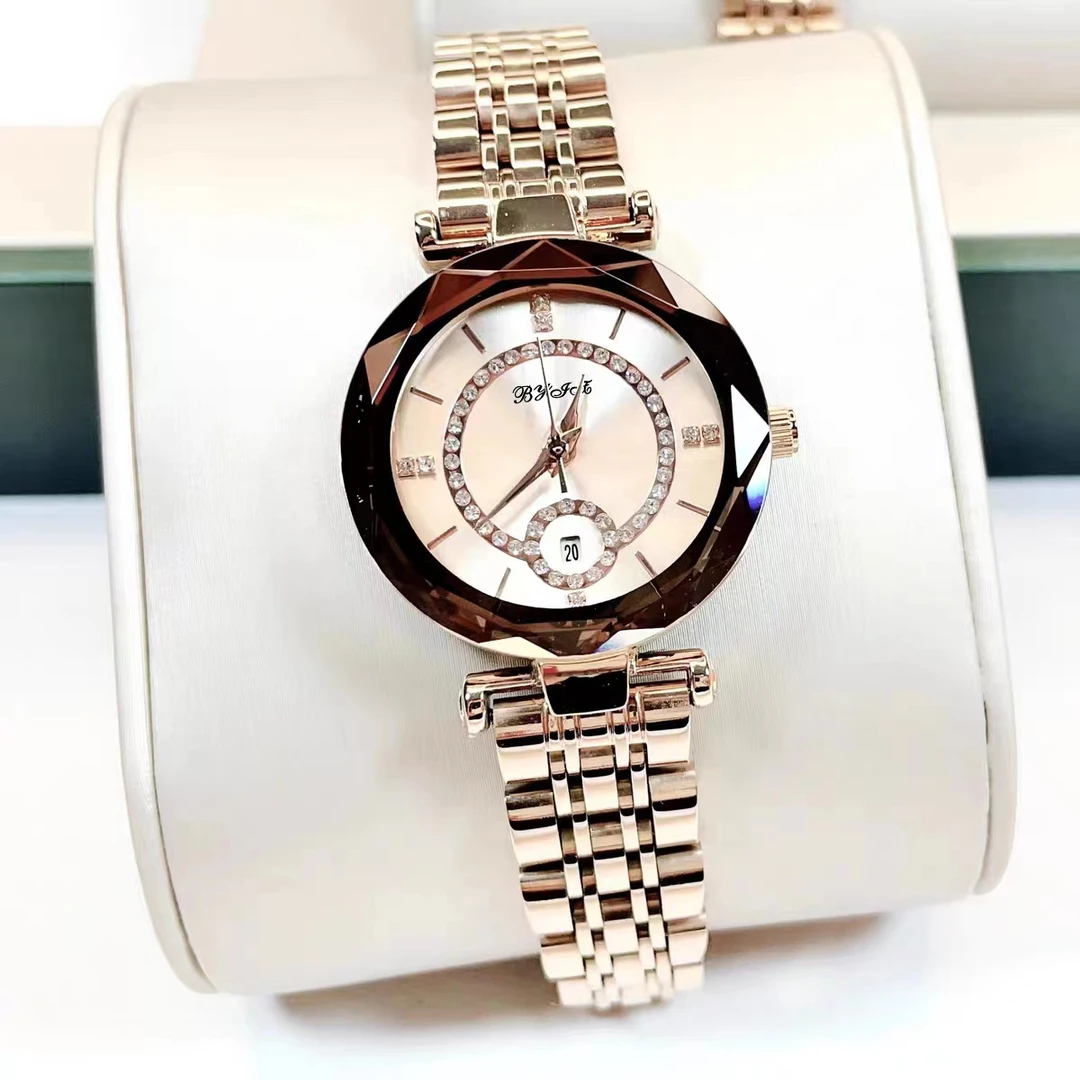 摩天轮·时尚轻奢流行钢带腕表玫瑰金款 58192 H