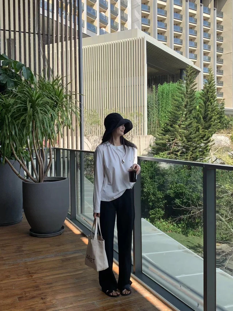 （春款）Ersan#休闲百搭小黑裤#61252（裤长104cm）