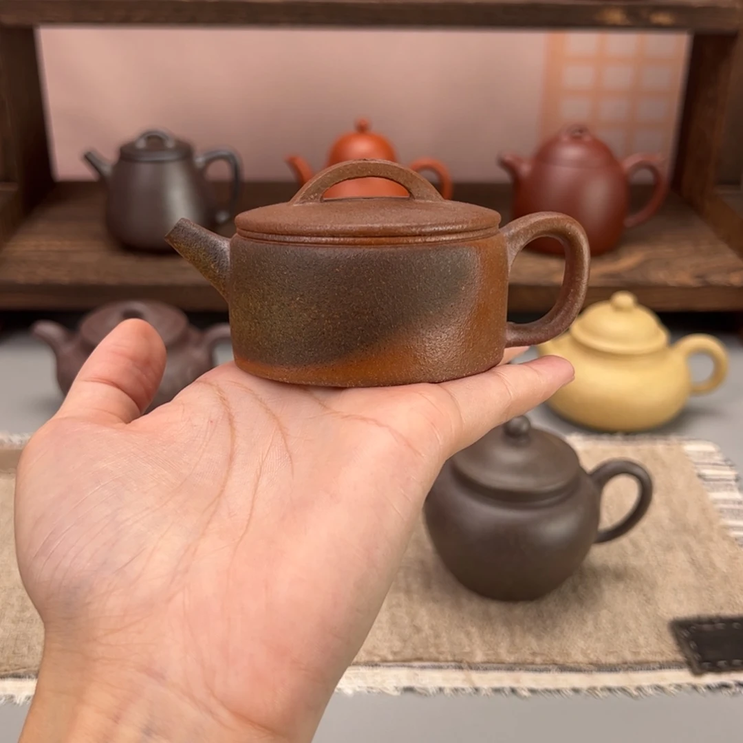 茶杯紫砂红降坡小汉瓦柴烧100cc
