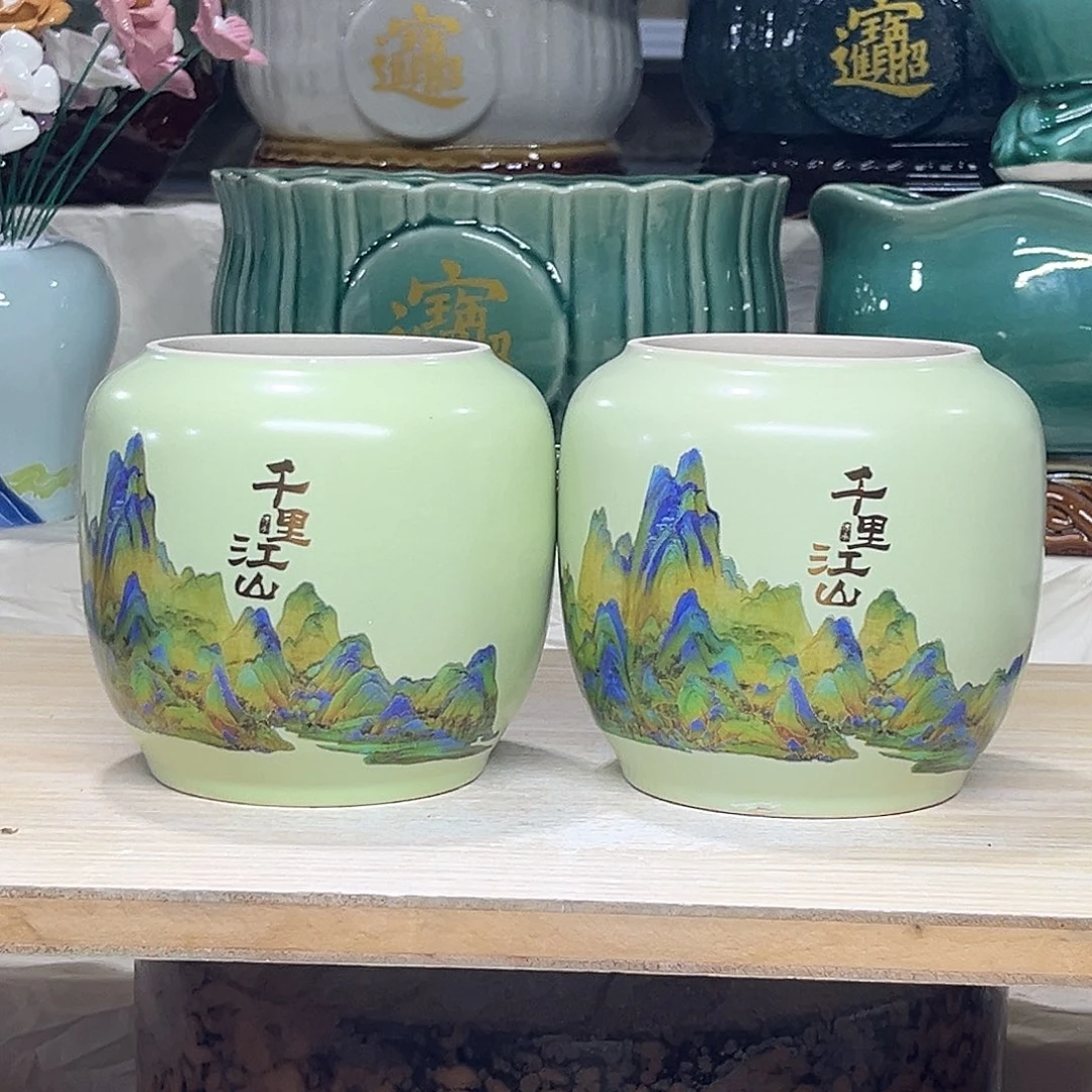 陶瓷绿植多肉微瑕花盆口径8.5*12