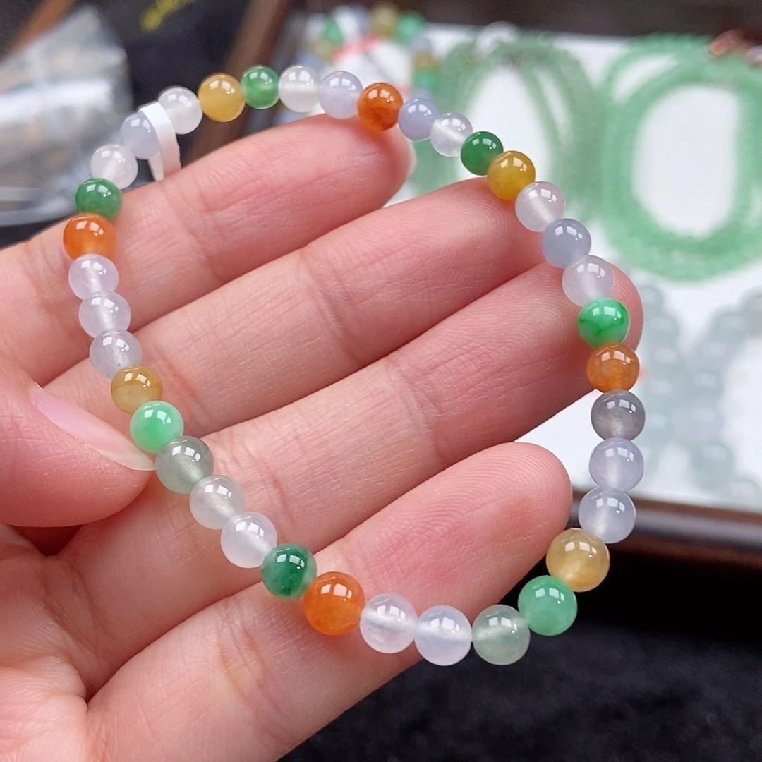 翡翠未镶嵌手串卡5.4