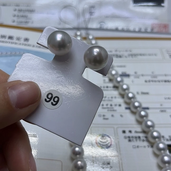 海水珍珠耳饰18K金镶嵌