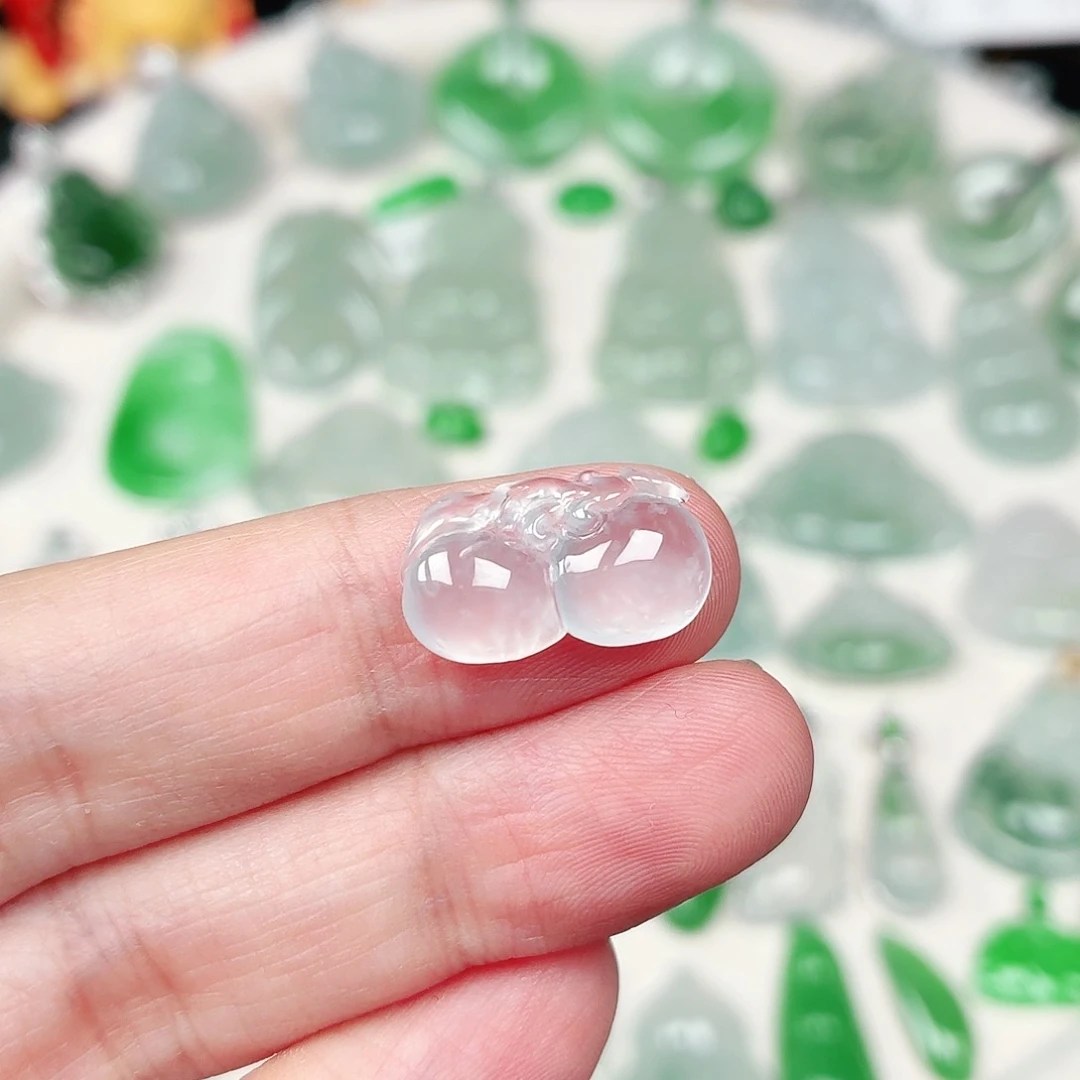 翡翠裸石缅甸天然A货翡翠大吉大利