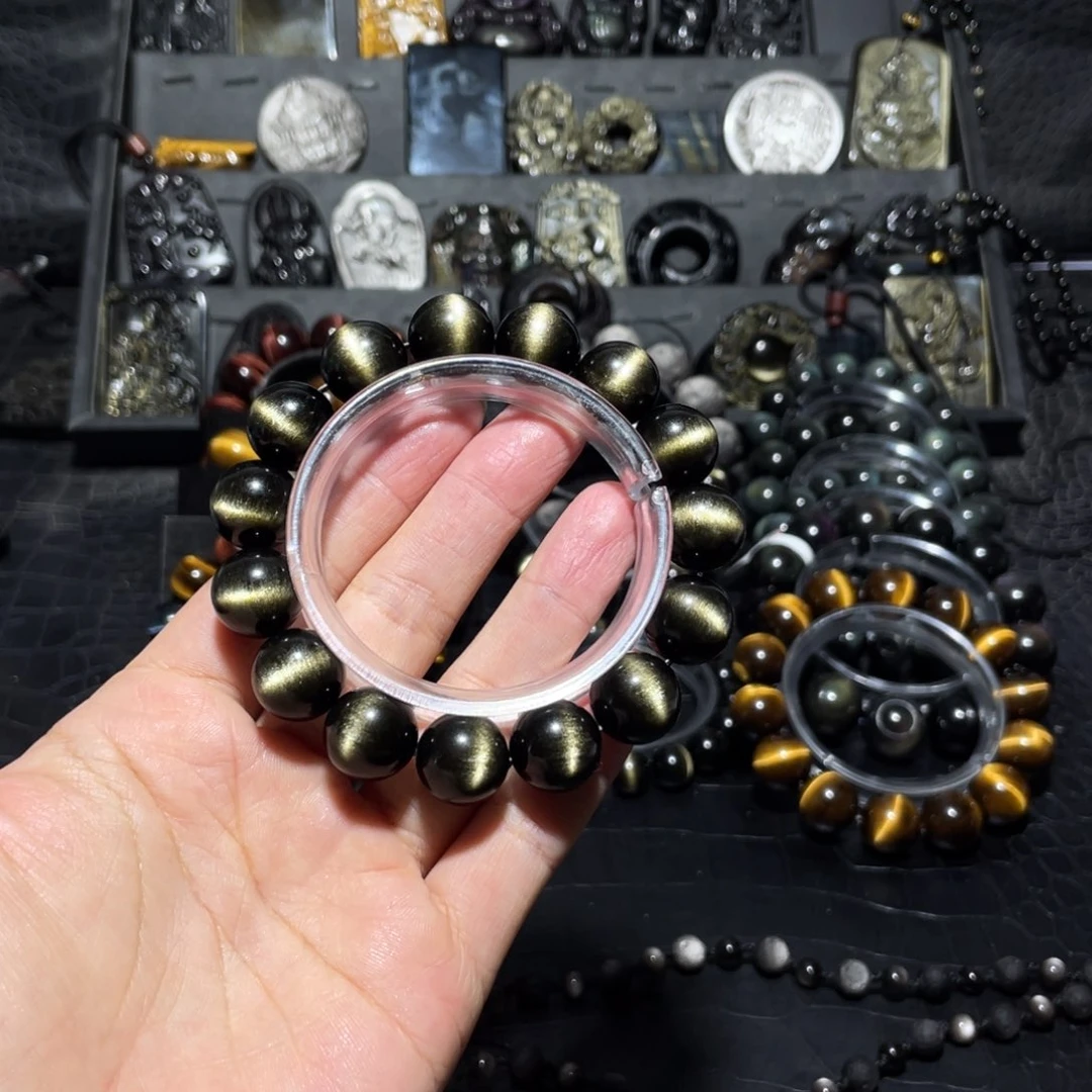 黑曜岩珠宝奇石未镶嵌牧*