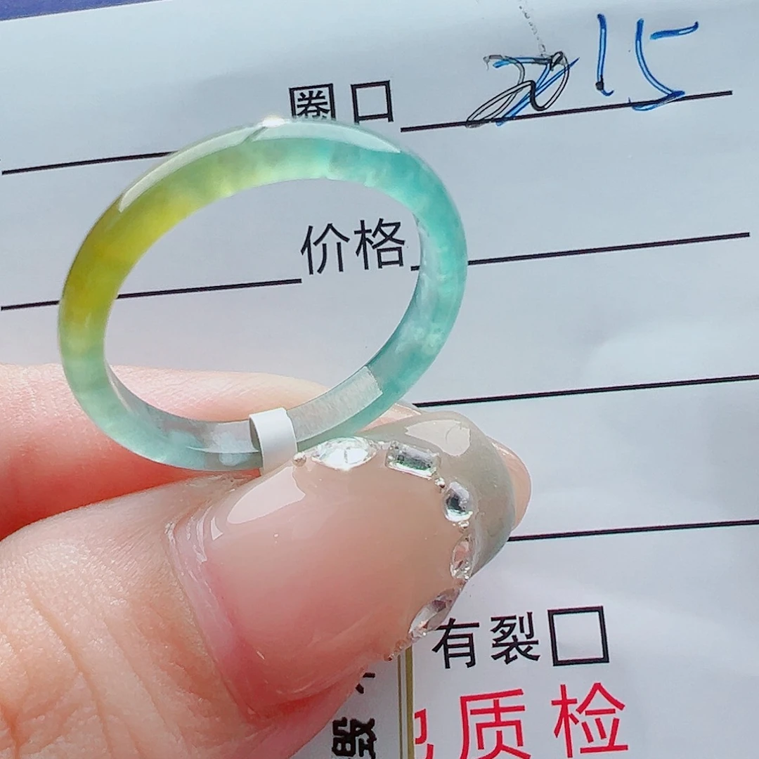 未镶嵌戒指翡翠流**画戒圈