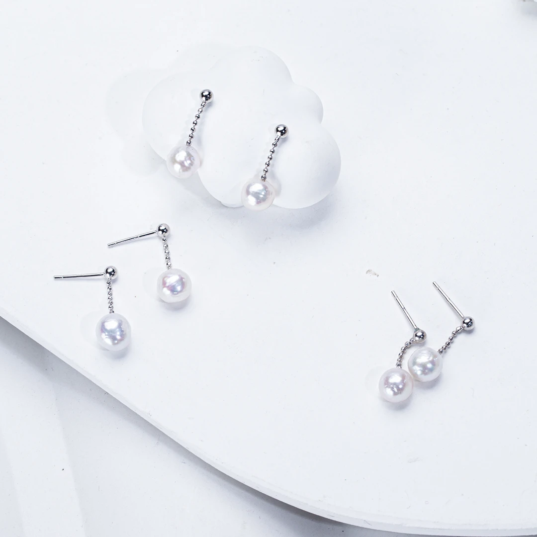 【双十一第④弹】天然淡水7A级圆皱皮巴洛克耳坠通体S925银大风吹