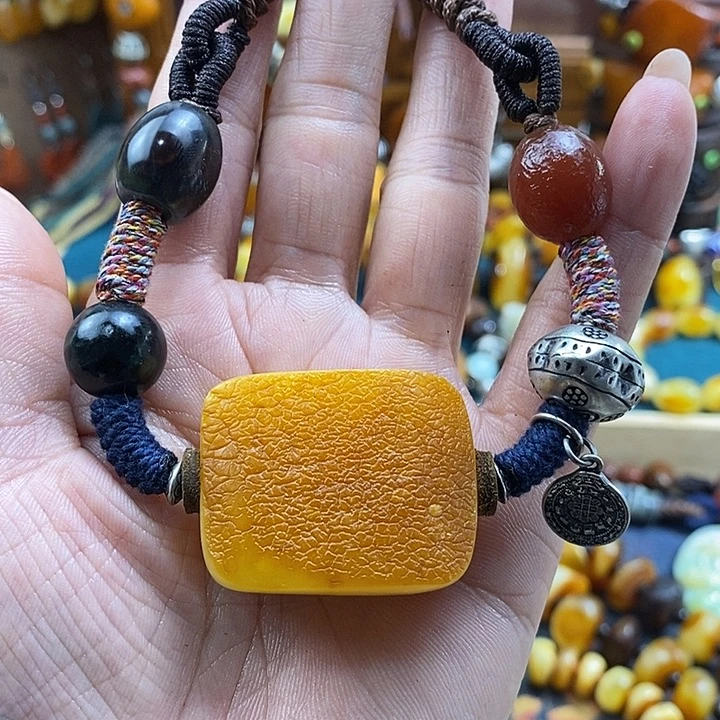 蜜蜡未镶嵌项链项链