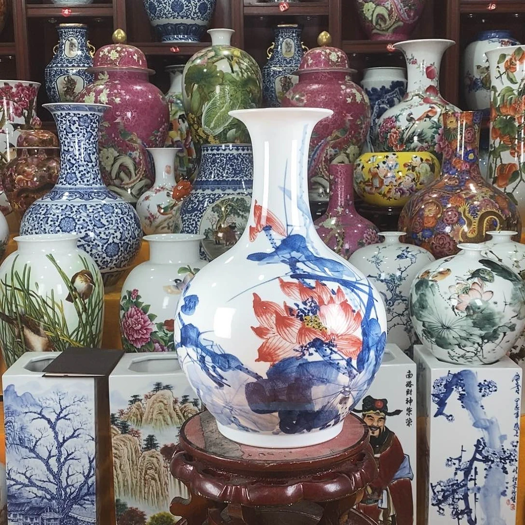 摆件景德镇陶瓷赏瓶