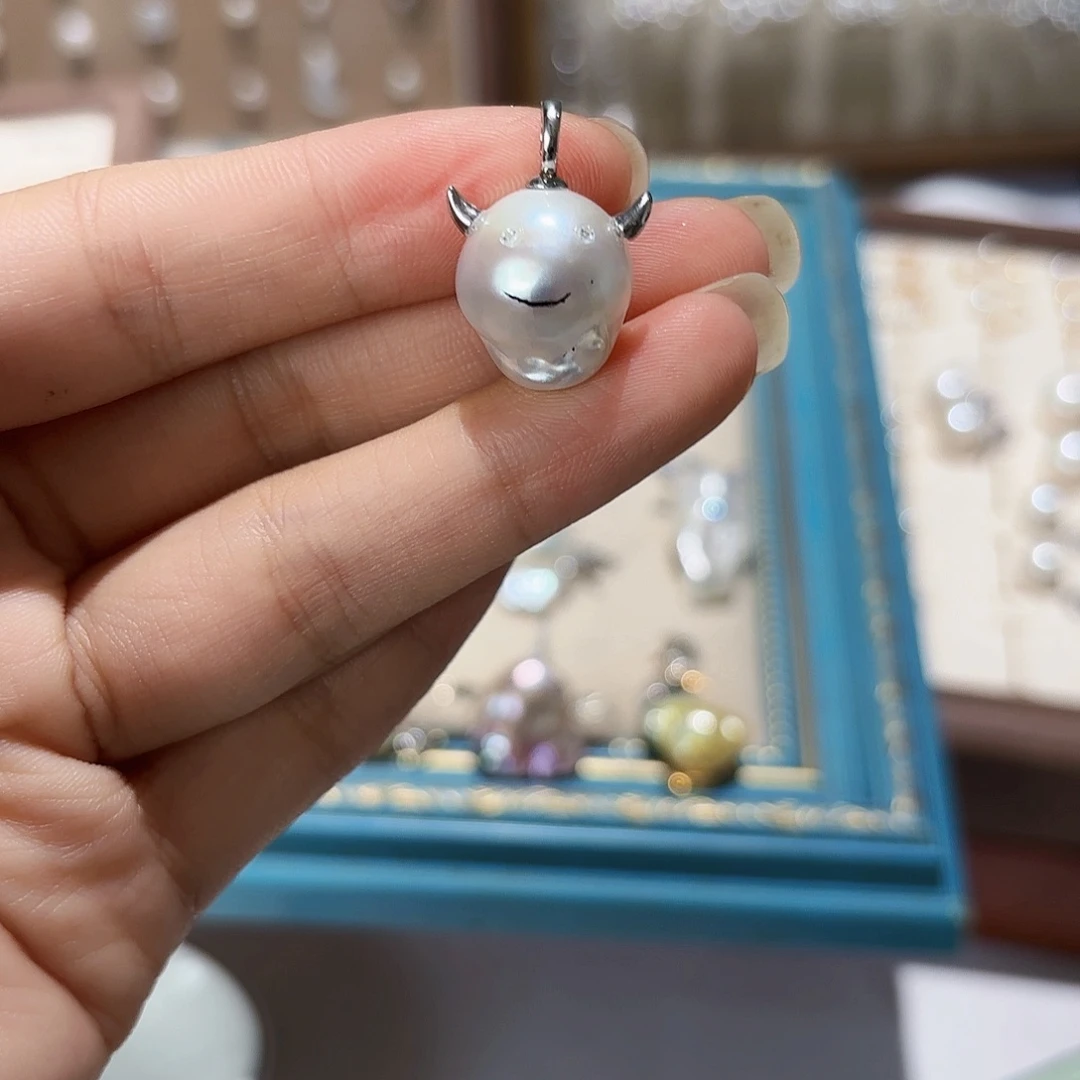 海水珍珠颈饰银S925镶嵌