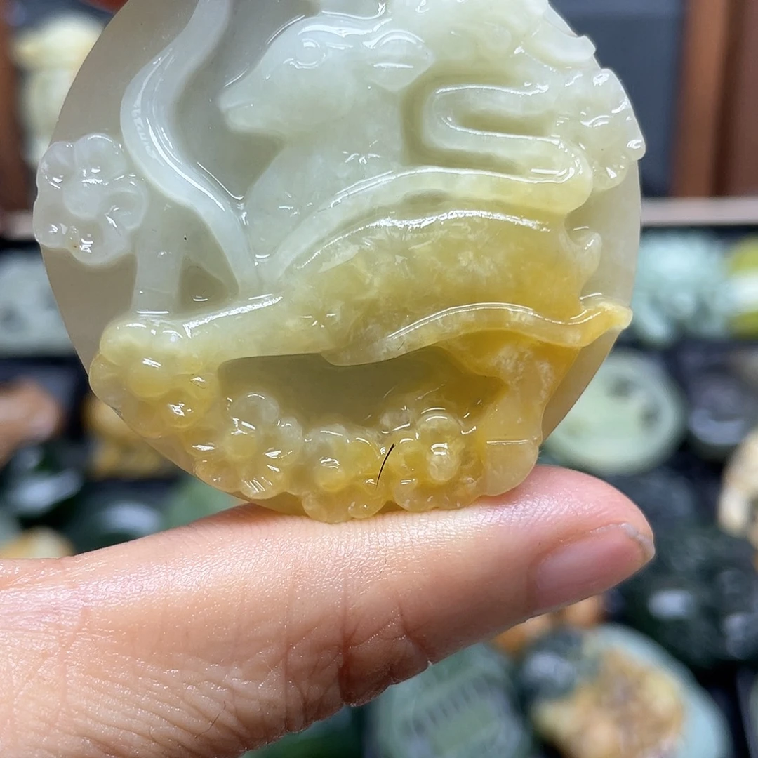 海***星未镶嵌蛇纹石玉颈饰