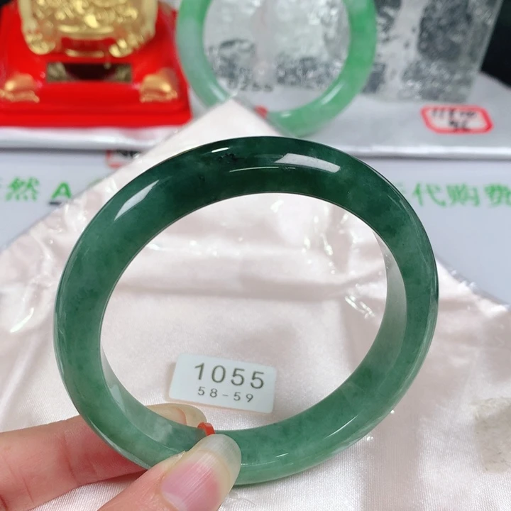 未镶嵌手镯翡翠   编号1055 正圈58-59